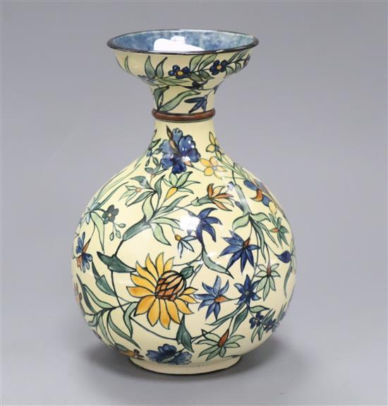 A Doulton Lambeth faience globular vase, by Mary Butterton, dated 1877 H. 21.5cm